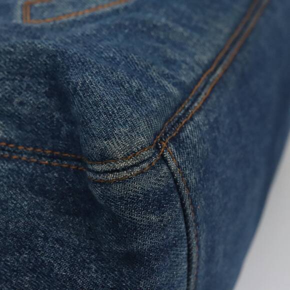 CHANEL Coco Mark Chain Tote Bag Denim Blue CC - Picture 8 of 16